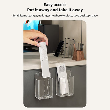 Durable Non-Perforated Wall Mounted Remote Controller Holder, Hanging Stand for Air Conditioner Remote, Phone Charging