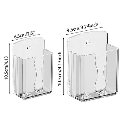 Durable Non-Perforated Wall Mounted Remote Controller Holder, Hanging Stand for Air Conditioner Remote, Phone Charging