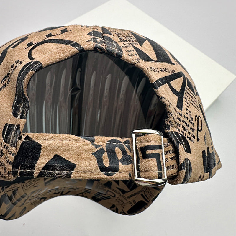 Kpop Men Women Baseball Hats Graffiti Letter Vegan Leather Cotton Breathable HipHop Caps Street Fashion Solar Sport