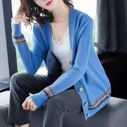 SoftSpring Loose VNeck Button Cardigan  KoreanStyle LongSleeve Knit 9