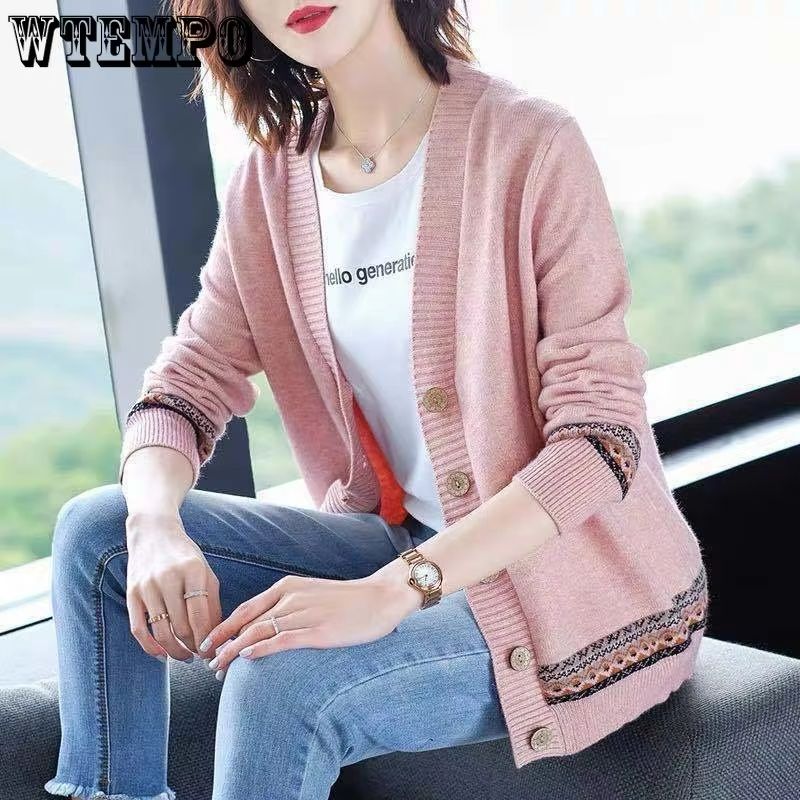 SoftSpring Loose VNeck Button Cardigan  KoreanStyle LongSleeve Knit 2
