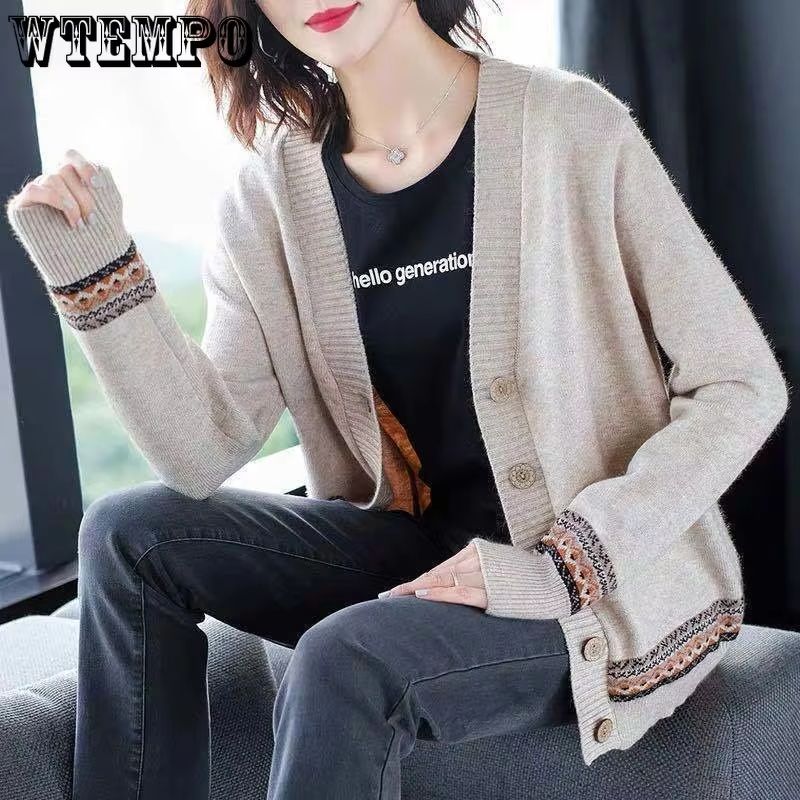 SoftSpring Loose VNeck Button Cardigan  KoreanStyle LongSleeve Knit 3