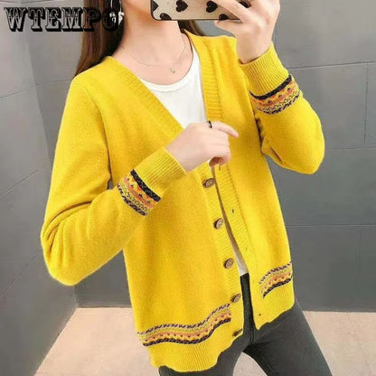 SoftSpring Loose VNeck Button Cardigan  KoreanStyle LongSleeve Knit 4