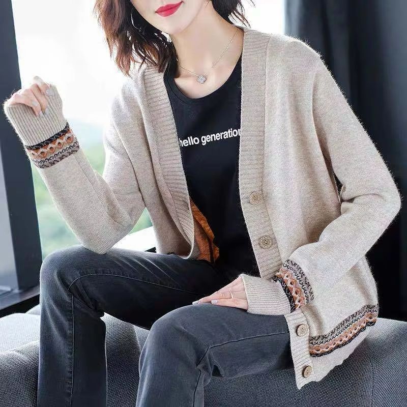 SoftSpring Loose VNeck Button Cardigan  KoreanStyle LongSleeve Knit 8