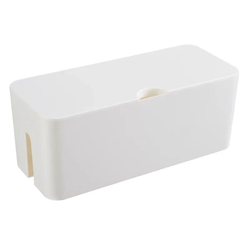 Wooden Cable Storage Box, Dustproof Power Line Organizer, Charger Socket, Wire Case, Home Cable Winder, Storage Case