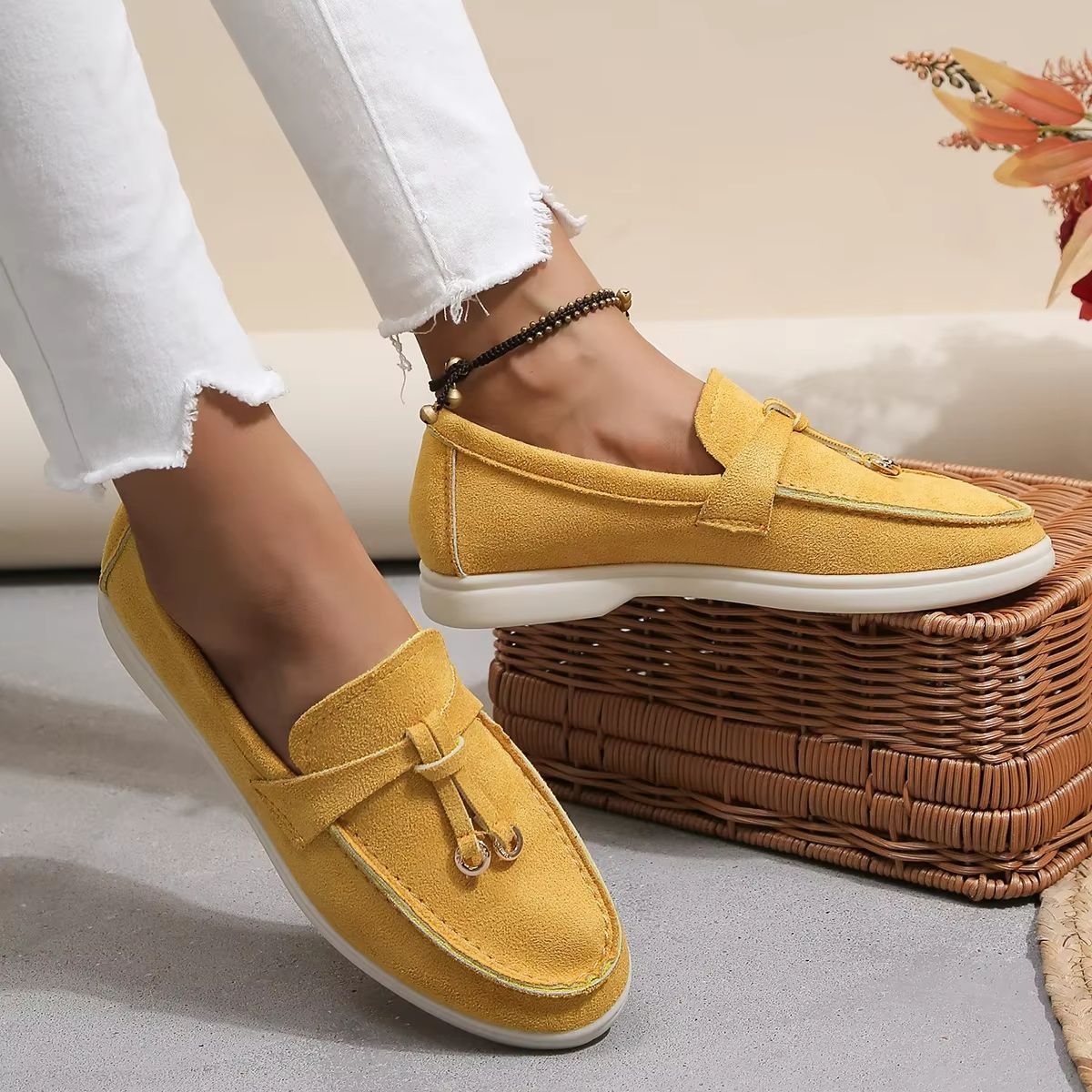 Everyday Comfort Retro SoftLeather SlipOn Flats 4