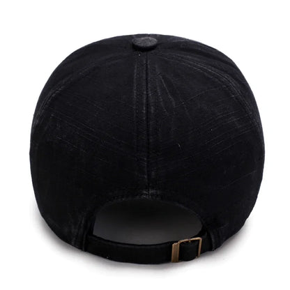 Mens Casual Old Baseball Caps, Spring and Autumn Washed Hats, Outdoor Embroidered Sun Hats for Hiking and Fishing