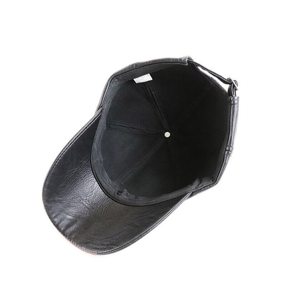 Fashion Casual Men Hats Baseball Caps Leather Outing Cap Adjustable Winter Warm Hat For Everyday We