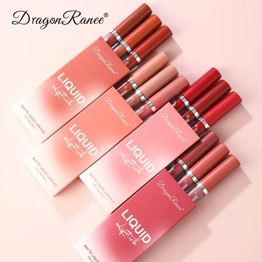 Liquid Lipsticks Set Long Lasting, Matte Lipsticks, Waterproof, Make Up For Women, Korean Beauty Cosmetics Kit