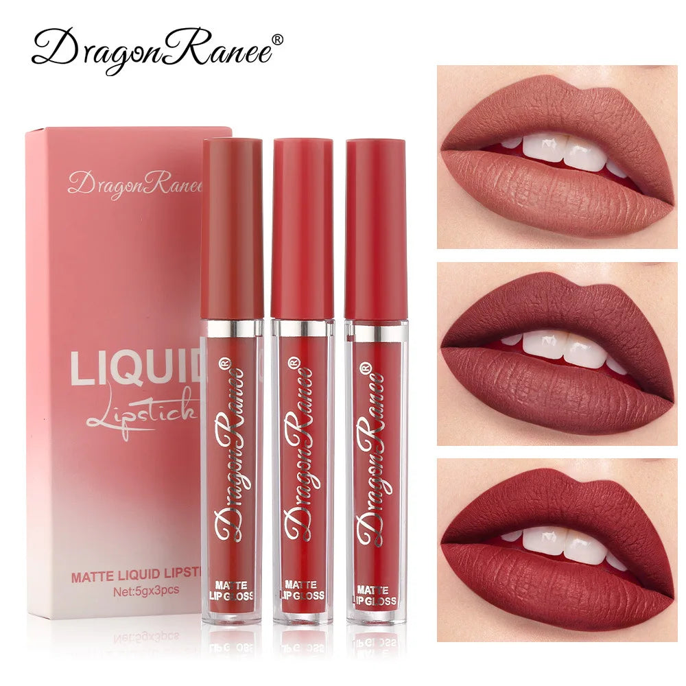 Liquid Lipsticks Set Long Lasting, Matte Lipsticks, Waterproof, Make Up For Women, Korean Beauty Cosmetics Kit