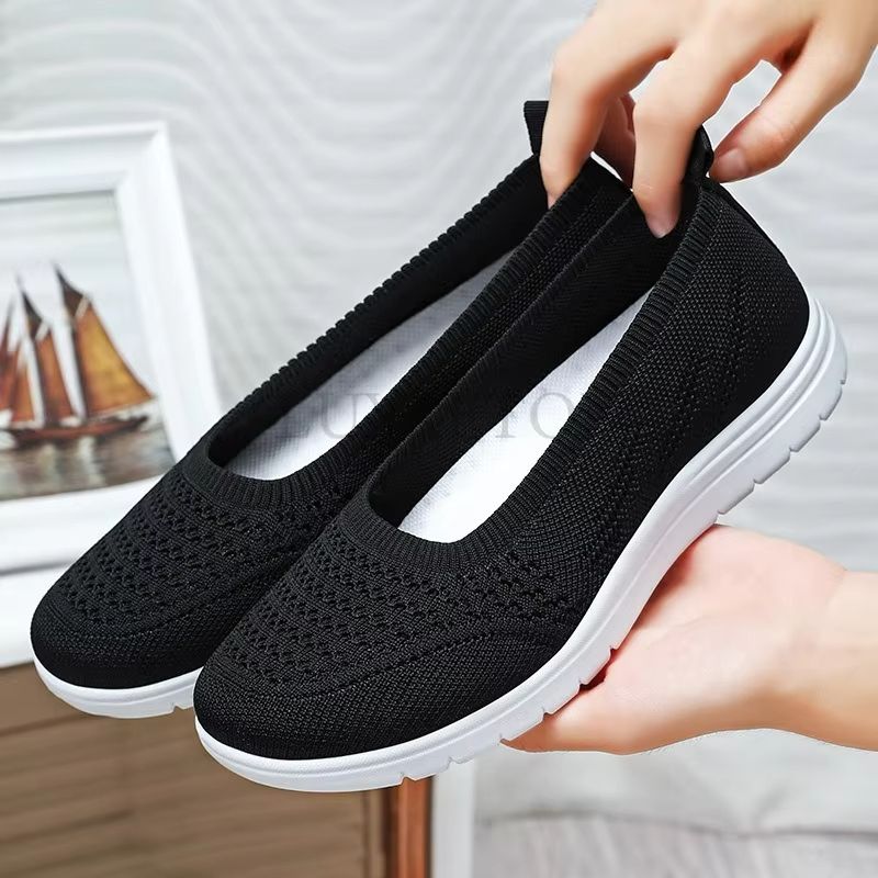 BreathEase Mesh SlipOn Flats  Comfortable NonSlip Platform Walking Shoes 2