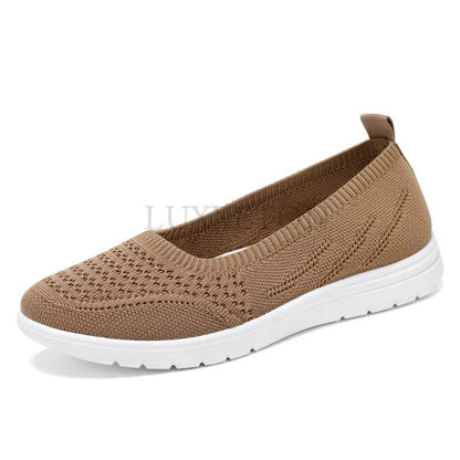 BreathEase Mesh SlipOn Flats  Comfortable NonSlip Platform Walking Shoes 4