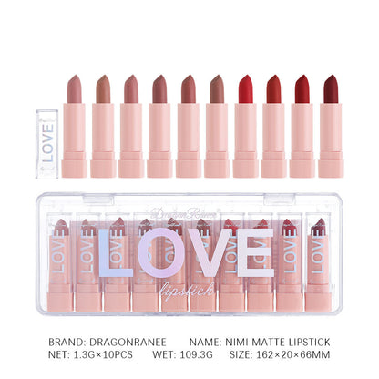 Matte Lipstick Kit lip gloss, Korean cosmetics Lip gloss, Long Lasting Makeup for women Lip pencil, make up Beauty