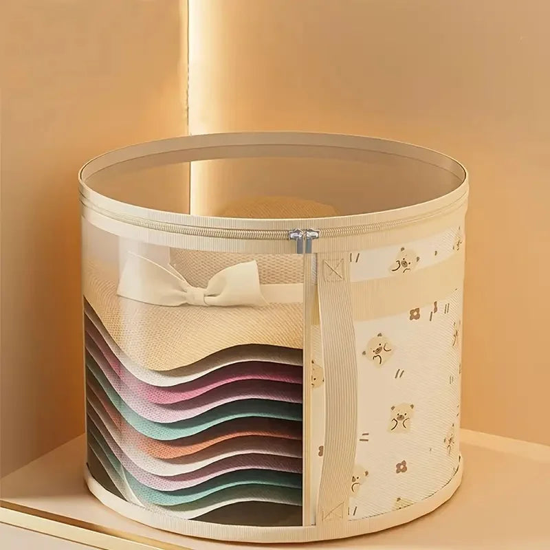 Hat Storage Box, Travel-Friendly Organizer for Beach Hats, Wide Brimmed Hats, Sun Hats, Wardrobe Accessory Essential