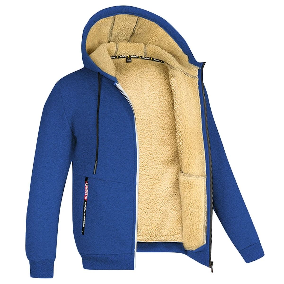 Warm Fleece Lined Zipper Jacket With Pockets For Men And Women Winter Wear 10