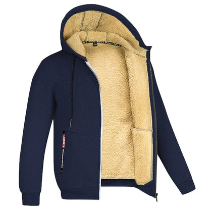 Warm Fleece Lined Zipper Jacket With Pockets For Men And Women Winter Wear 12