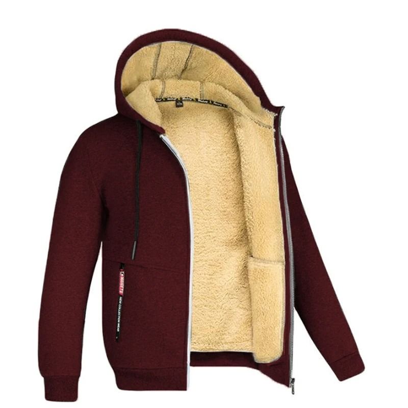 Warm Fleece Lined Zipper Jacket With Pockets For Men And Women Winter Wear 13