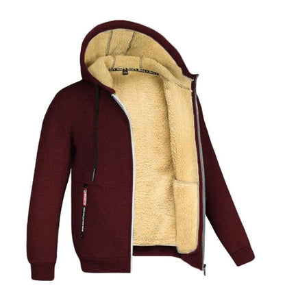 Warm Fleece Lined Zipper Jacket With Pockets For Men And Women Winter Wear 13
