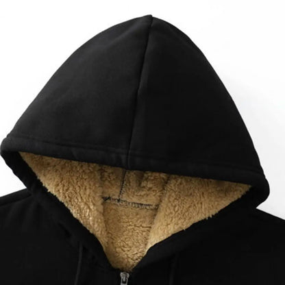 Warm Fleece Lined Zipper Jacket With Pockets For Men And Women Winter Wear 4