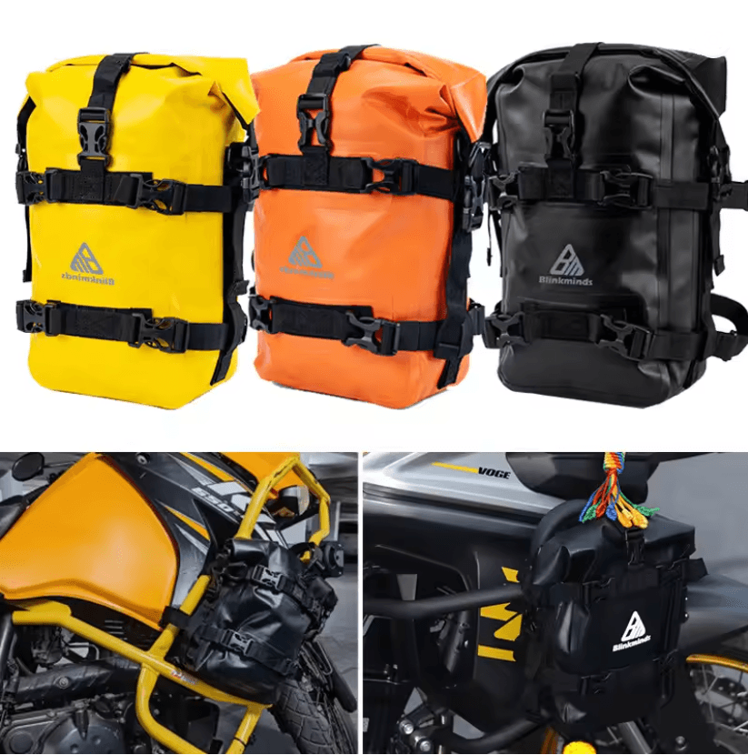 TrailGuard Motorcycle Bumper Tool Bag Waterproof Crash Bar Storage