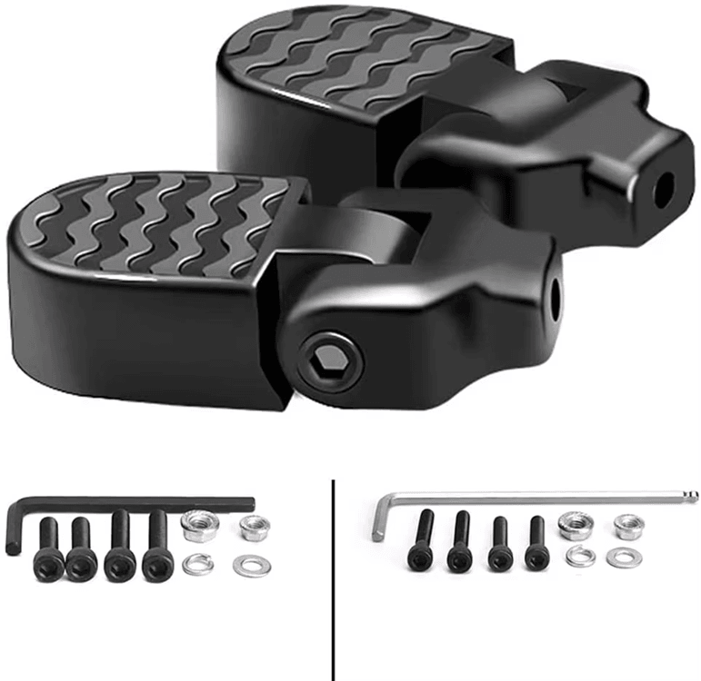RideEase Mini Bicycle Rear Pedals Aluminium Alloy Folding Foot Rest