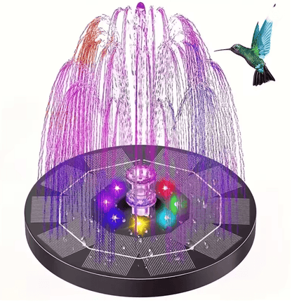 AquaBloom Solar Fountain Pump With 6 Nozzles For Bird Bath And Pond Decoration 2