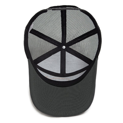 Shark Leather Label Men Baseball Cap, Casual Trucker Hat 7 Panel Style, Fashion Hip Hop Mesh Caps, Summer Visor Hats