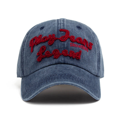 Summer Casual Women Men Baseball Caps Pure Cotton Fishing Cap, Unisex Trucker Hats with Exquisite Letter Embroidery Sun