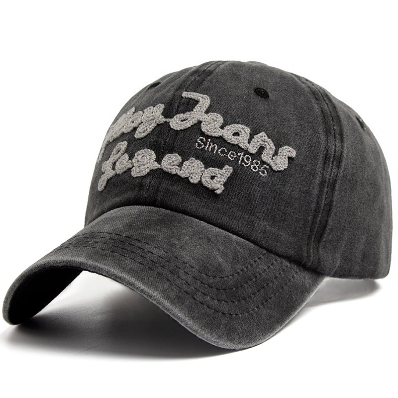 Summer Casual Women Men Baseball Caps Pure Cotton Fishing Cap, Unisex Trucker Hats with Exquisite Letter Embroidery Sun