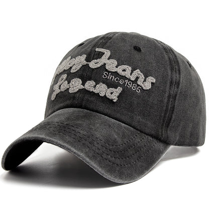 Summer Casual Women Men Baseball Caps Pure Cotton Fishing Cap, Unisex Trucker Hats with Exquisite Letter Embroidery Sun