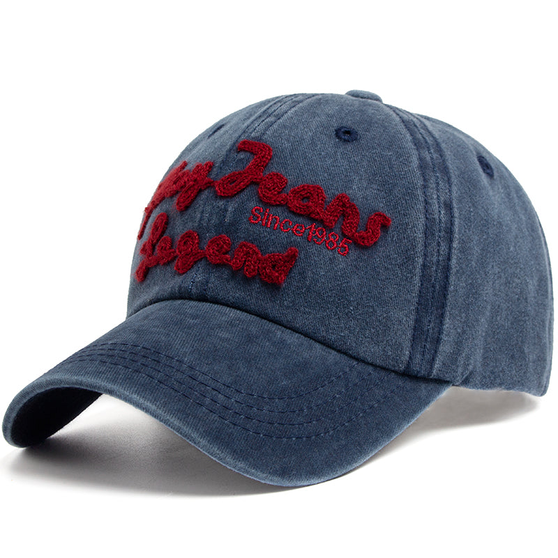 Summer Casual Women Men Baseball Caps Pure Cotton Fishing Cap, Unisex Trucker Hats with Exquisite Letter Embroidery Sun