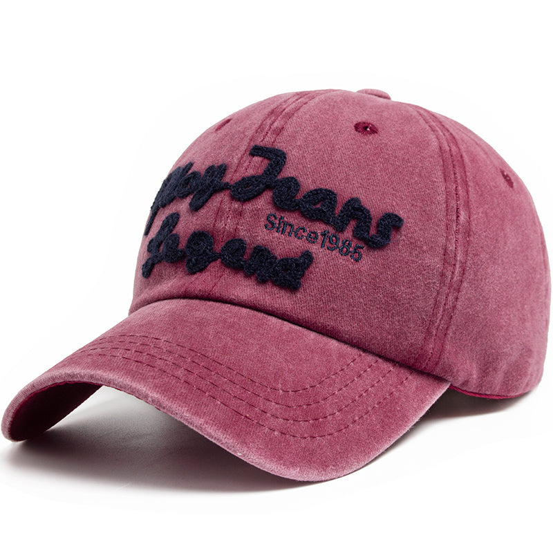 Summer Casual Women Men Baseball Caps Pure Cotton Fishing Cap, Unisex Trucker Hats with Exquisite Letter Embroidery Sun