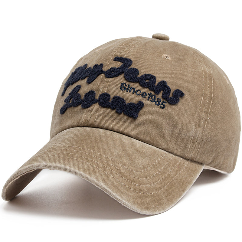 Summer Casual Women Men Baseball Caps Pure Cotton Fishing Cap, Unisex Trucker Hats with Exquisite Letter Embroidery Sun