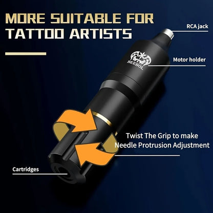Professional Cordless Tattoo Kit With Complete Wireless Machine Set 1
