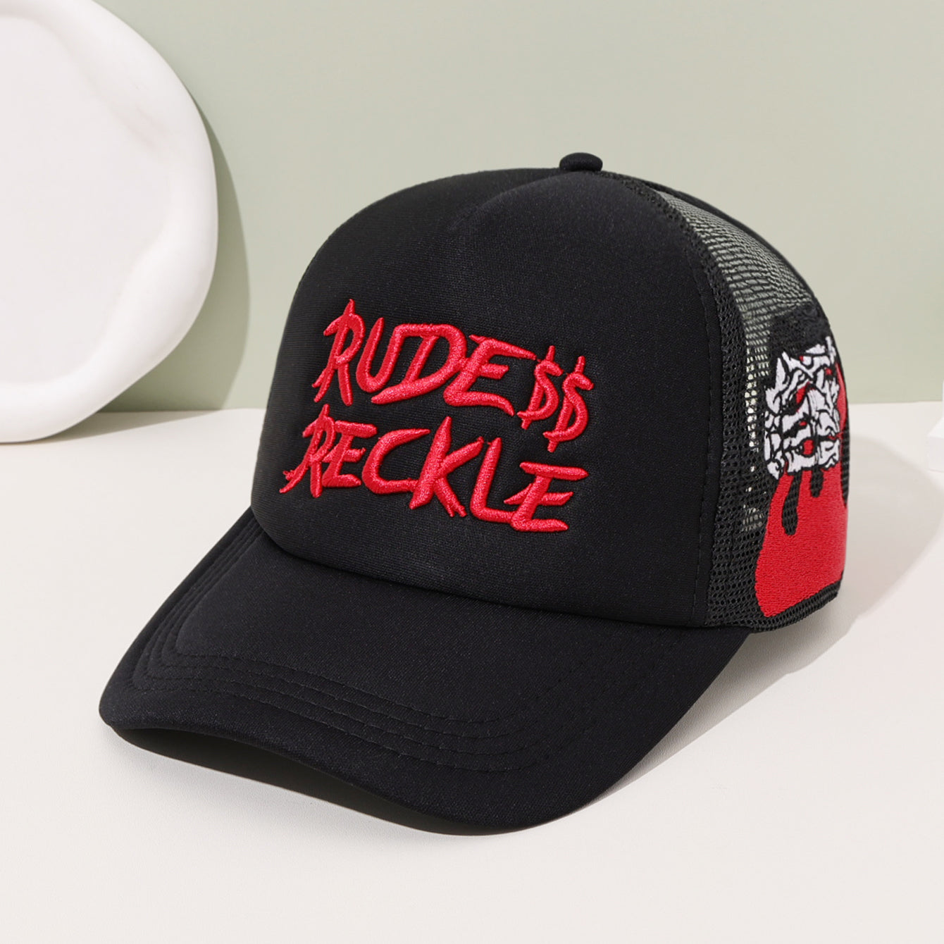 Mesh Breathable Baseball Cap, Fashionable with English Embroidery, Perfect for Outdoor and Daily Wear
