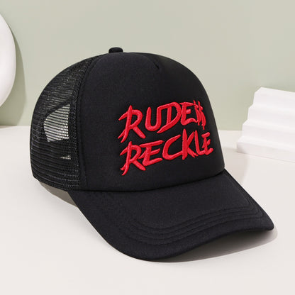 Mesh Breathable Baseball Cap, Fashionable with English Embroidery, Perfect for Outdoor and Daily Wear