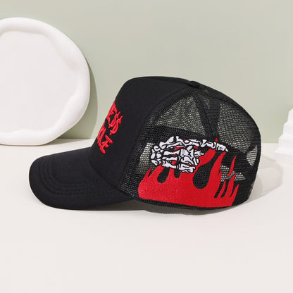 Mesh Breathable Baseball Cap, Fashionable with English Embroidery, Perfect for Outdoor and Daily Wear