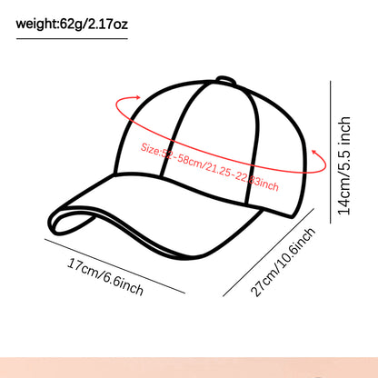 Mesh Breathable Baseball Cap, Fashionable with English Embroidery, Perfect for Outdoor and Daily Wear