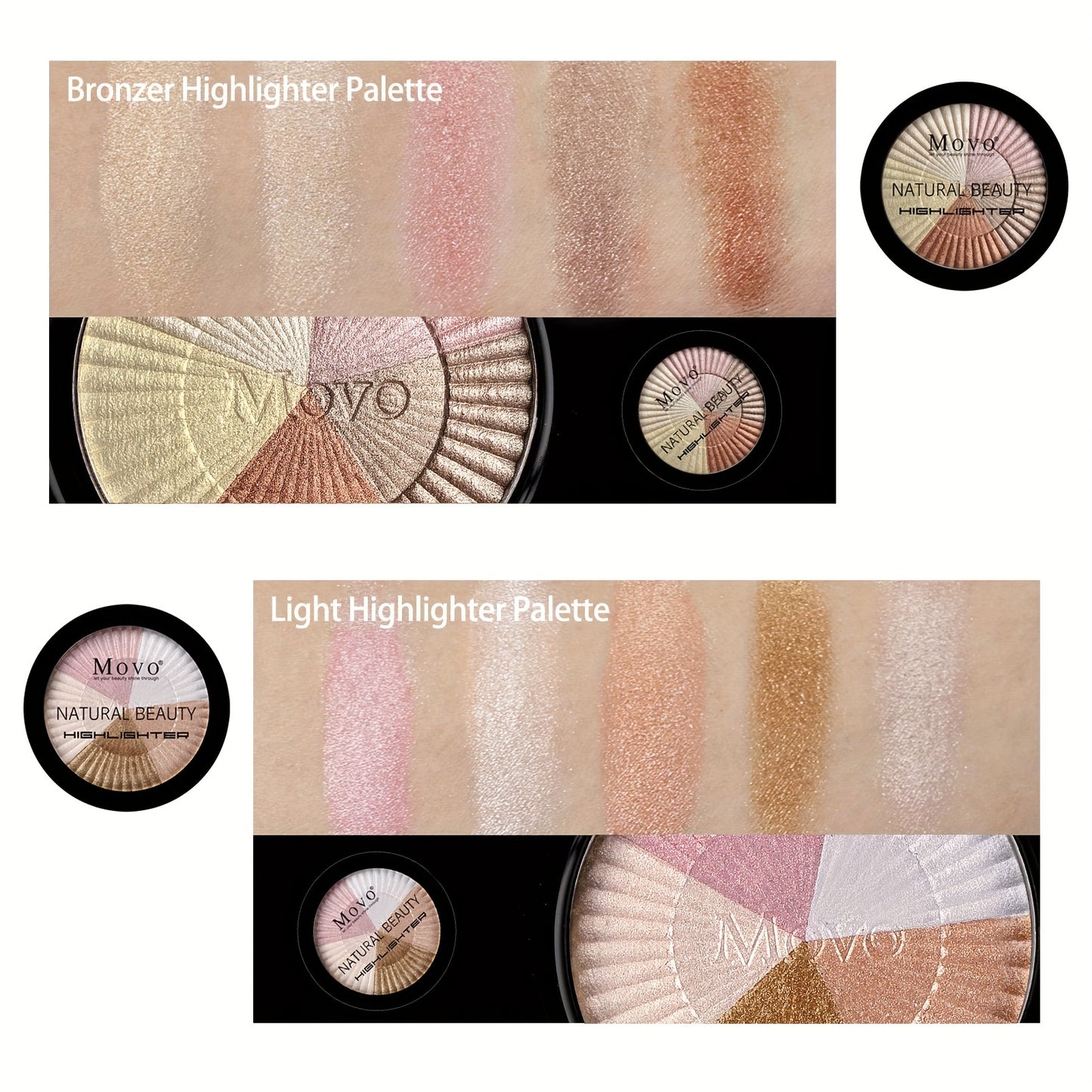 5 Colors Highlighter Powder Shimmer Makeup Palette Glitter Highlighter Palette High Pigment Face Il 2