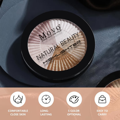5 Colors Highlighter Powder Shimmer Makeup Palette Glitter Highlighter Palette High Pigment Face Il 4