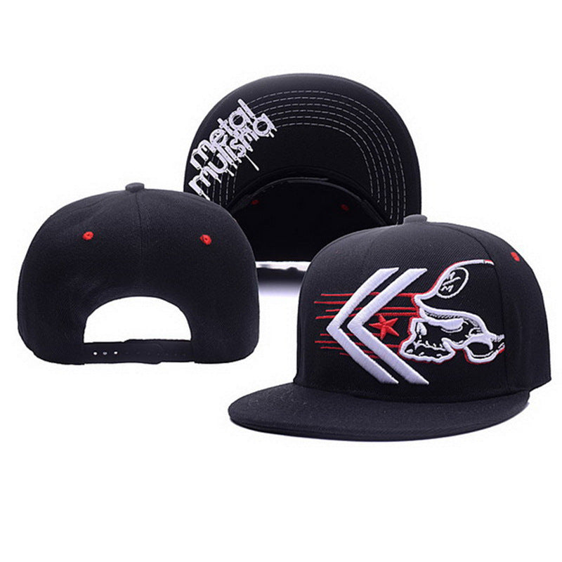 Adjustable Snapback Hats for Men, Flat Bill Baseball Cap, Trucker Dad Gift, Skull Hat, Skeleton Hand Snap Skateboard