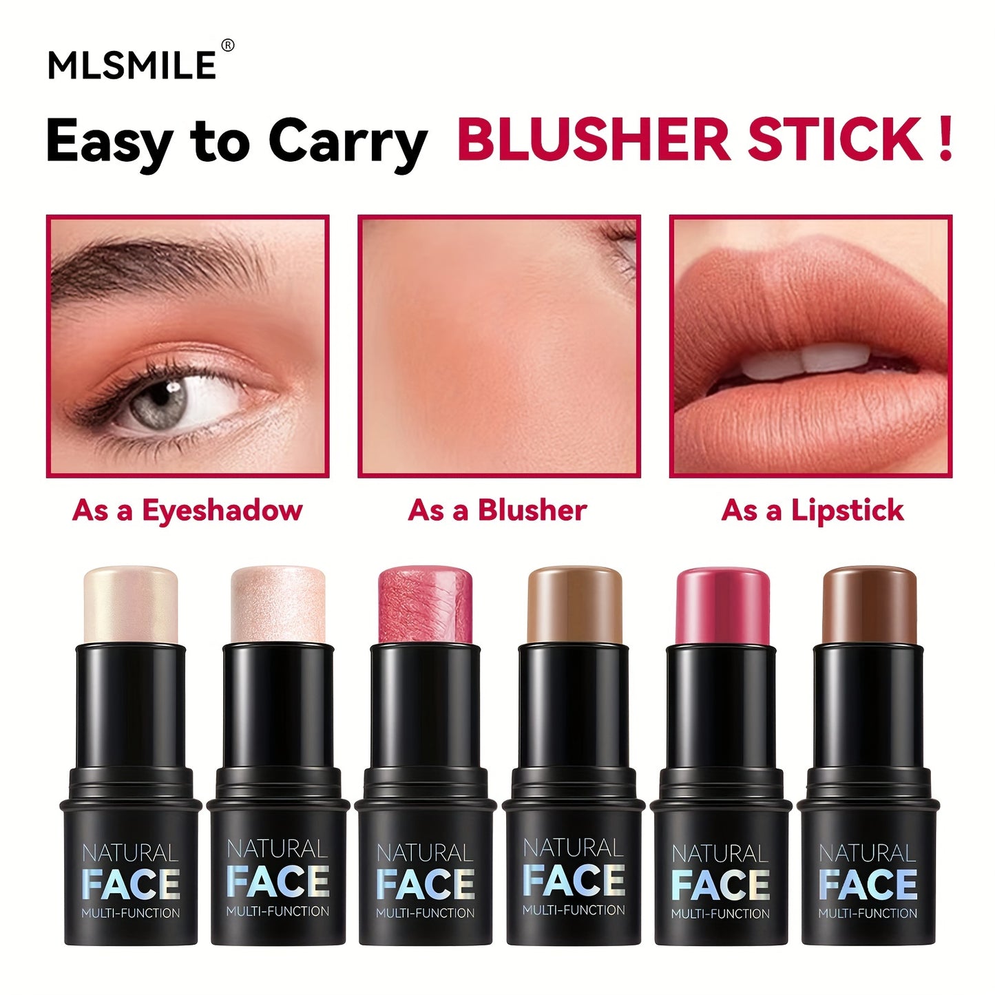 Cream Contour Sticks, Highlighter, Bronzer, Blush, Non Greasy Face Contouring Pen, Water Resistant, Smooth Blend Makeup