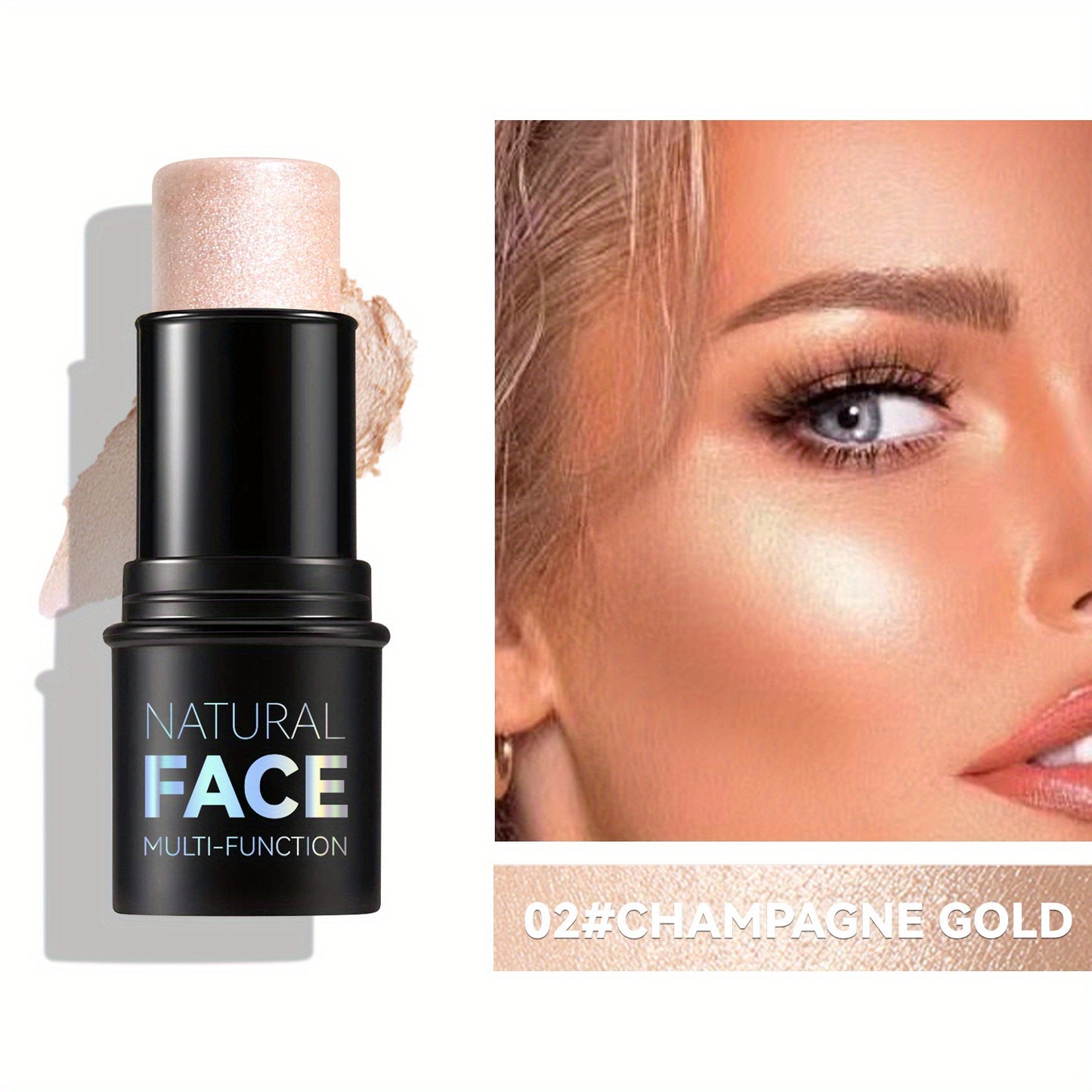 Cream Contour Sticks, Highlighter, Bronzer, Blush, Non Greasy Face Contouring Pen, Water Resistant, Smooth Blend Makeup