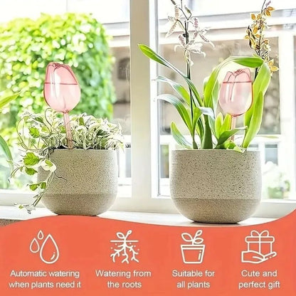 Tulip Style Self Watering Globes For Indoor And Outdoor Plants 5