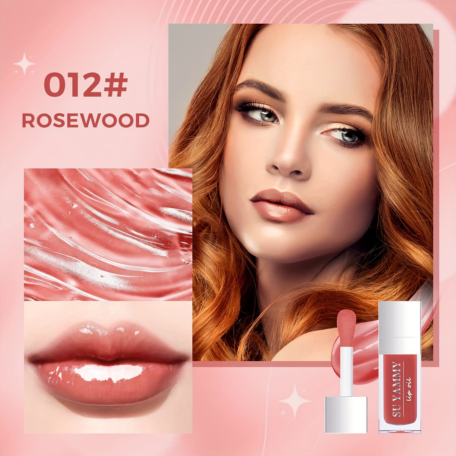 Moisturizing Transparent Lip Gloss, Hydrating Lip Glow Oil, Tinted for Lip Care and Dry Lip, Plumping, Ideal Mothers Day