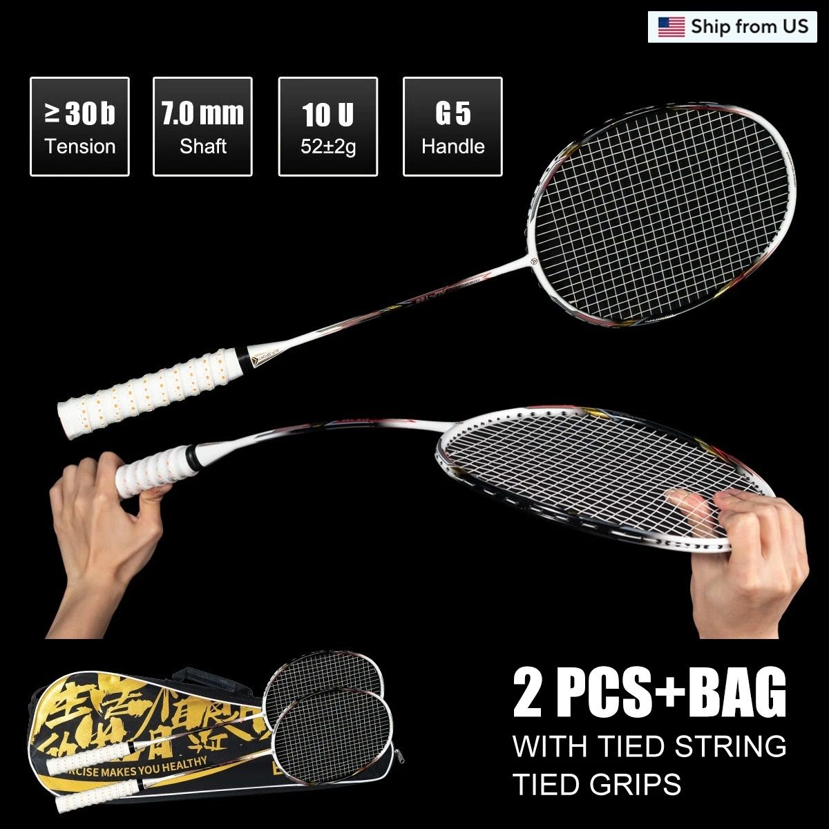 Ultra Light Professional Badminton Racket for All Skill Levels