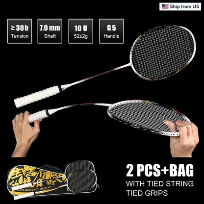 Ultra Light Professional Badminton Racket for All Skill Levels
