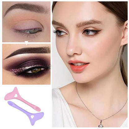 Multifunctional Eyeliner Stencil Wing Tips Silicone Eyeliner Aid Reusable Lipstick Wearing Tool Mak 2