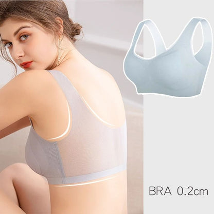 Plus Size Seamless Wireless Bra With Push Up Support And Breathable Fabric 2