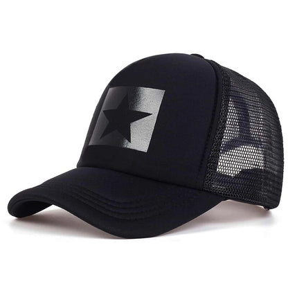 Adjustable Casual Hats Sunscreen Hat FivePointed Star Printed Baseball Net Caps Spring And Summer O 8